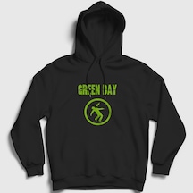 Presmono Unisex Warning Green Day Kapüşonlu Sweatshirt Siyah