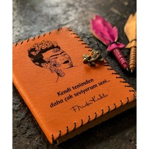 Frida Kahlo Temalı Deri Defter