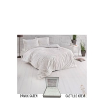 Taç Saten Castillo Tk Nevresim Krem