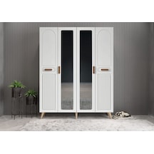 Zenon Membran 4 Kapaklı Portmanto Montaj Dahil Meşe Beyaz 160 Cm Zenon Membran 4 Kapaklı Portmanto Montaj Dahil Meşe Beyaz 160 Cm