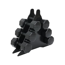 Besinistanbul Ps Spor 3 Çift Set 3 Kg 4 Kg 5 Kg + Stand Siyah