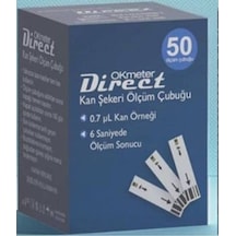 Okmeter Direct Şeker Ölçüm Stribi  50'li