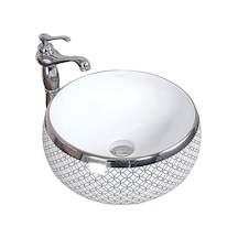 Circular Platin Beyaz Çanak Lavabo Renkli