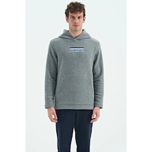 Tommy Life Erkek Kapşonlu Sweat Antrasit Art-88301 Antrasit