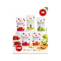 Evereat Freeze Dry Meyve Cipsi 5'li Set Çilek Ananas Frambuaz Cennet Hurması Elma Kurutulmuş Meyve 1 Adet
