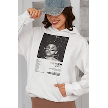 Sevbano The Weeknd Beauty Behind The Madness Rapper Baskılı Unisex Oversi beyaz