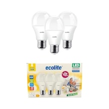 12w Led Ampul 3'lü Paket 1521 Lümen, 100w Eşdeğer, E27 Duy, 3000k Sarı Işık, Opal Cam,%88 Enerji Tasarrufu, 15000 Saat Ömür