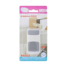Miny Baby Çift Emniyetli Çekmece Kilidi Gri
