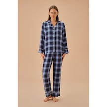 Suwen Shiny Maskülen Pijama Takımı Sh25111660b375 Mavi