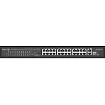 Ruıjıe RG-ES126S-P 24 Port 10/100 24 Port Poe+ 1X Uplınk + 1XSFP 370 Watt Yonetılemez Rack Mount Swıtch
