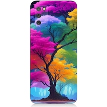Samsung Galaxy A02s Uyumlu Renkli Hayat Ağacı Desenli Silikon Kılıf