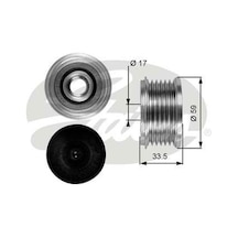 GATES OAP7080 ALTERNATÖR KASNAĞI SCUDO DUCATO / 206 207 307 308 P