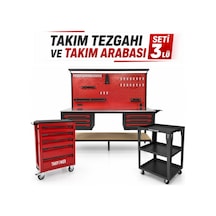 Takpower Takım Tezgahı Ve Takım Arabası Profesyonel Atölye Seti Kırmızı
