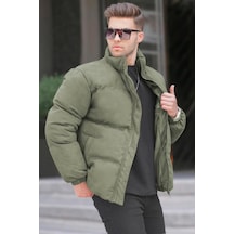 Madmext Haki Nubuk Erkek Şişme Mont 6802-haki Haki