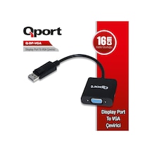 Qport Q-Dp-Vga Dısplayport = Vga Çevirici Adaptör