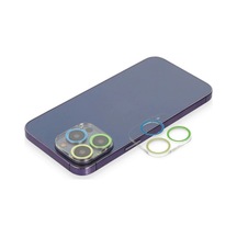 Apple İphone 12 Pro Max Renkli Kamera Lens Koruma Cam - Yeşil-sarı Belirtilmemiş