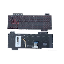 Asus Uyumlu Tuf Gaming Fx505gm-bq234, Fx505gm-bq251, Fx505gm-bq256 Klavye Tr Işıklı - Kırmızı Aydınlatma