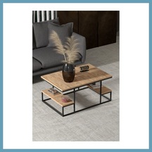 Bezos Deluxe Raflı Orta Sehpa Çam 90x60 Mbt06