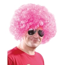 Açık Pembe Renk Kıvırcık Afro Bonus Peruk 5691 "