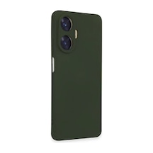 Realme C55 Uyumlu Kılıf Nano İçi Kadife Silikon - Koyu Yeşil