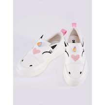 Denokids Unicorn Beyaz Kız Çocuk Sneaker Beyaz