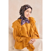 Silk Home Twill İpek Eşarp Noiré Mor 90x90 Çok Renkli