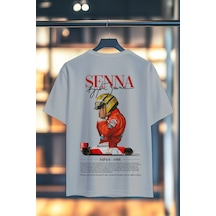 Book Orbook Senna %100 Heavy Cotton Premium Kalite Sırt Baskılı T-shirt Gri