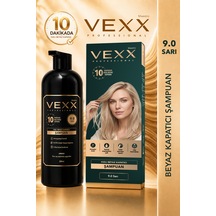 Vexx Professional Beyaz Kapatıcı Pratik Boya Şampuan Sarı 9.0 Amonyaksız Formül 300 Ml.