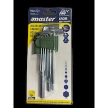Master Allen Anahtarı Uzun 9 Parça Krom-nikel