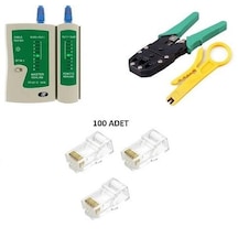 Network Set Rj45+Kablo Tester+Rj45 Sıkma Pensesi+Kablo Soyu
