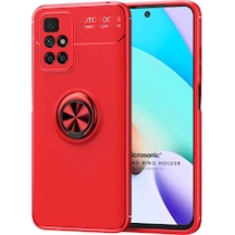 Microsonic Xiaomi Redmi 10 2022 Kılıf Kickstand Ring Holder