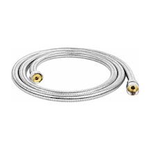 İnce Diş Duş Spiral Hortumu + Paslanmaz Krom Kaplı-50 Cm Krom