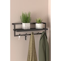 Aju Portmanto Duvar Askılığı Modern Metal Askılık Hol Koridor Mutfak Banyo Havlu Elbise Anahtar Askısıı Antrasit