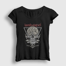 Presmono Kadın Mechanic Lamb Of God T-shirt Siyah