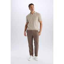 DeFacto %100 Pamuk Yazlık Jogger Pantolon Regular Fit Normal Kesim Keten Görünümlü Düz Paça Cepli B4138AX25SPKH487