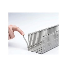 Pdk 1010 100x100mm Ral7030 Ul94 V-0 Delikli Kablo Kanalı Plastim