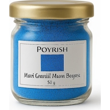 Mavi Granül Mum Boyası 50 Gr Renksiz