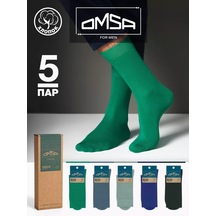 Omsa Eco 401 Yüksek Pamuklu Çoraplar 5'li Set 152542982 Akuamarin