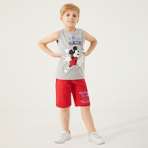 Mickey Mouse D4787-3 Çocuk  Gri Melanj Alt Üst Takım