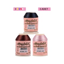 3 Adet Altınbaşak Oya Ve Dantel İpi 20 Gr - Royaleks - No: 251 - 440 - 455 Çok Renkli