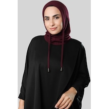 Hürrem Bone Bordo Bağcıklı Balaklava Boyunluklu Bere Triko Düz 2325 16 Bordo