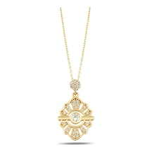 Debora Jewelry 14 Ayar Altın Taşlı Tasarım Kolye