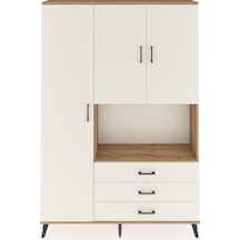 Arges Dolap 6 Raflı 3 Çekmeceli 3 Kapaklı 132x30x195 Çam-ayta... Çam