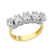 Swarovski Beştaş Yüzük 14 Ayar Altın 4.26 Gram