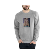 Riverdale Polly Cooper Baskılı Gri Erkek Örme Sweatshirt (528397081)