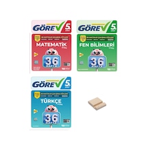 Nitelik 5. Sınıf Matematik Fen Ve Türkçe 36 Haftalık Ders Föyleri 3lü Set + Telefon Standı