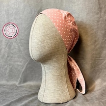 Uretti - Saime 7243 - El Yapımı Pembe Kadın Puantiyeli Bone Pembe