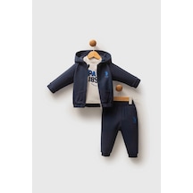U.S. Polo Assn. Erkek Bebek 3 Lü Takım - Lacivert Lacivert