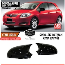 Toyota Auris E150 2006-2010 Sinyalsiz Uyumlu Batman Yarasa Ayna Kapağı Piano Black Abs Plastik 00 Şüscaroto Aksesuar