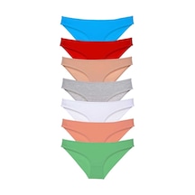 7 Adet Süper Eko Set Likralı Kadın Slip Külot Set 4 Standart